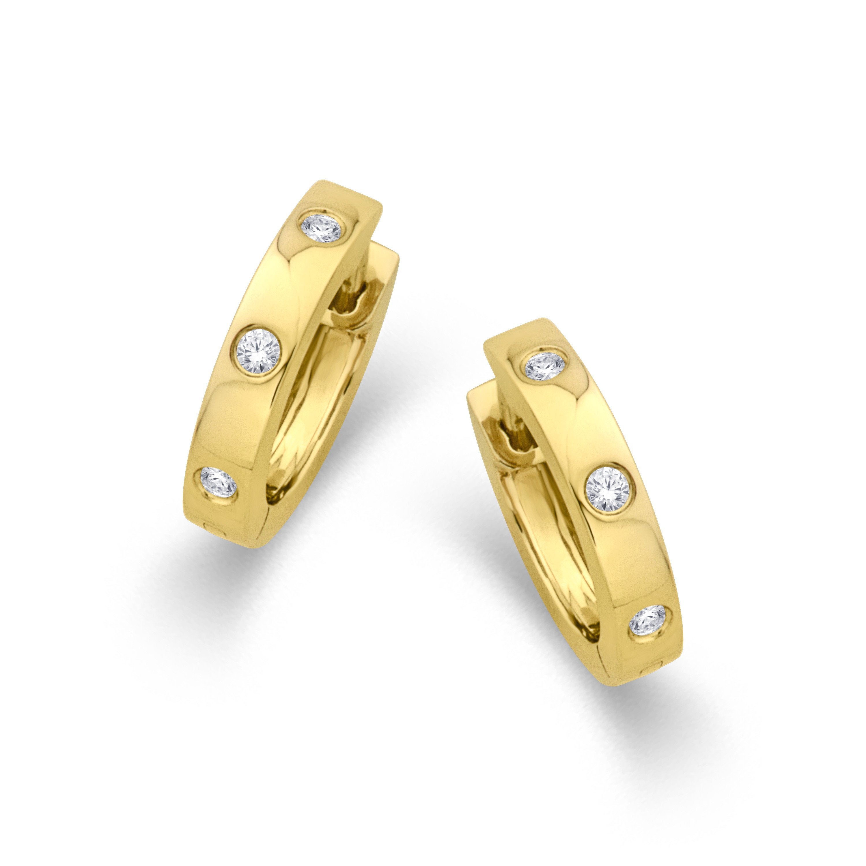 Diamond Huggie Earrings