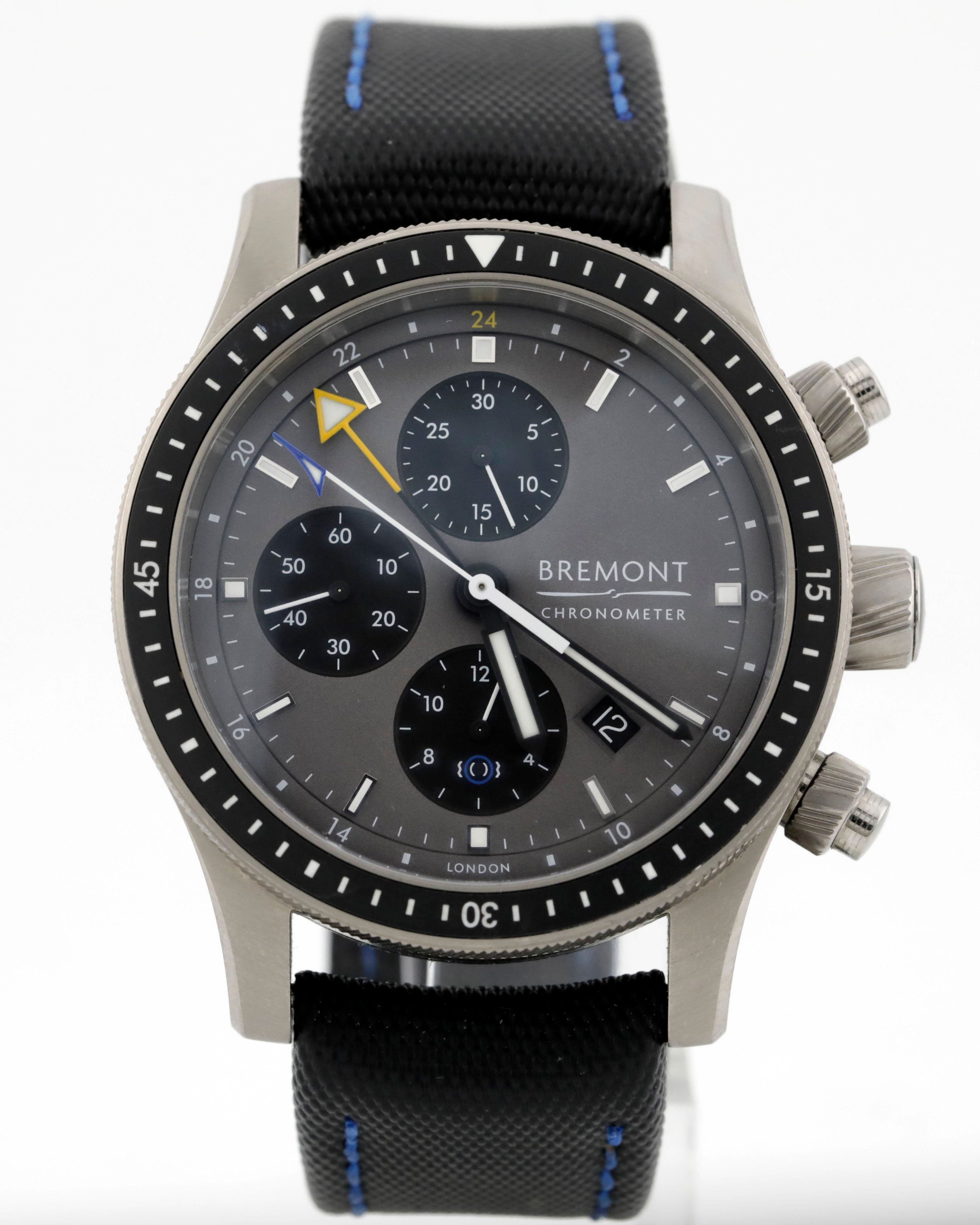 Pre Owned Bremont Model 247 Boeing Titanium GMT Chronograph Ref# BB247-TI-GMT/DG