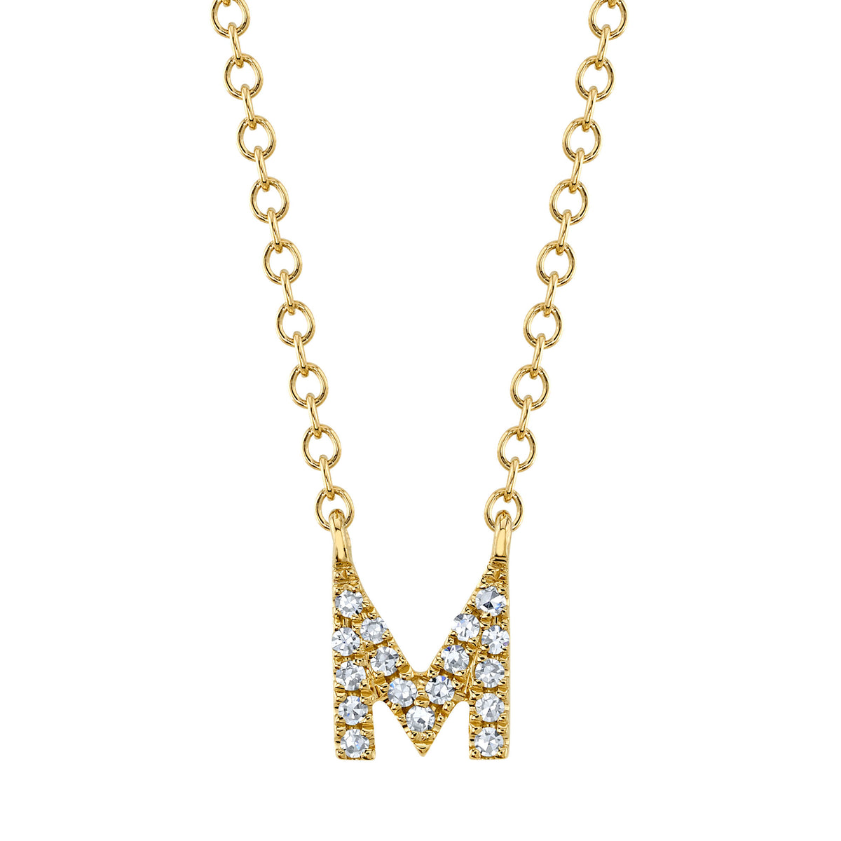 Shy Creation Diamond Initial Necklace