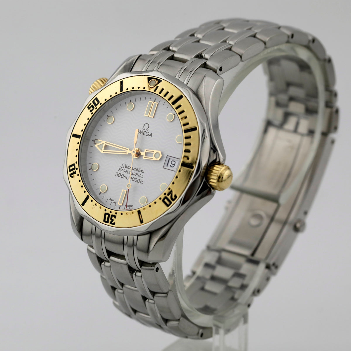 gold used omega seamaster quartz