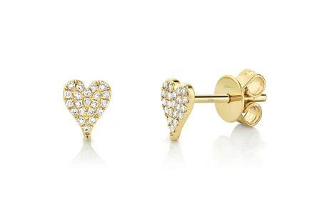 Shy Creation Diamond Heart Studs