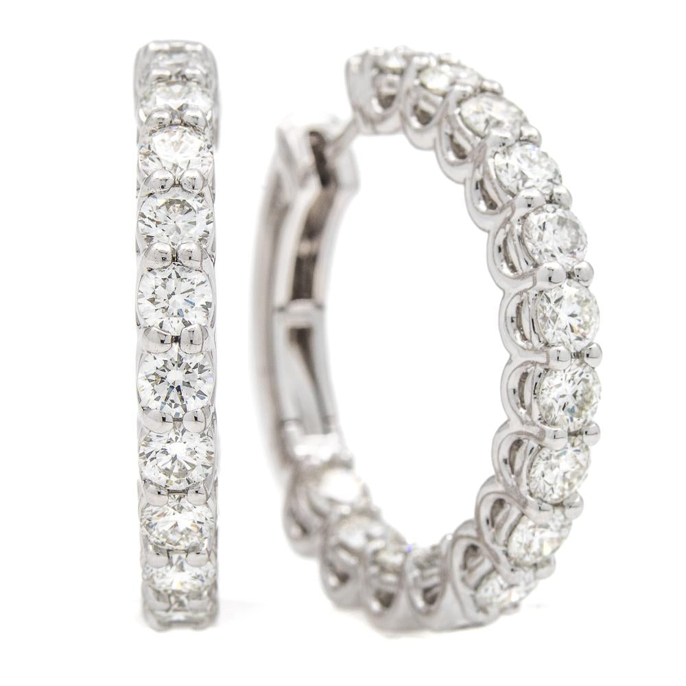 Diamond Hoop Earrings