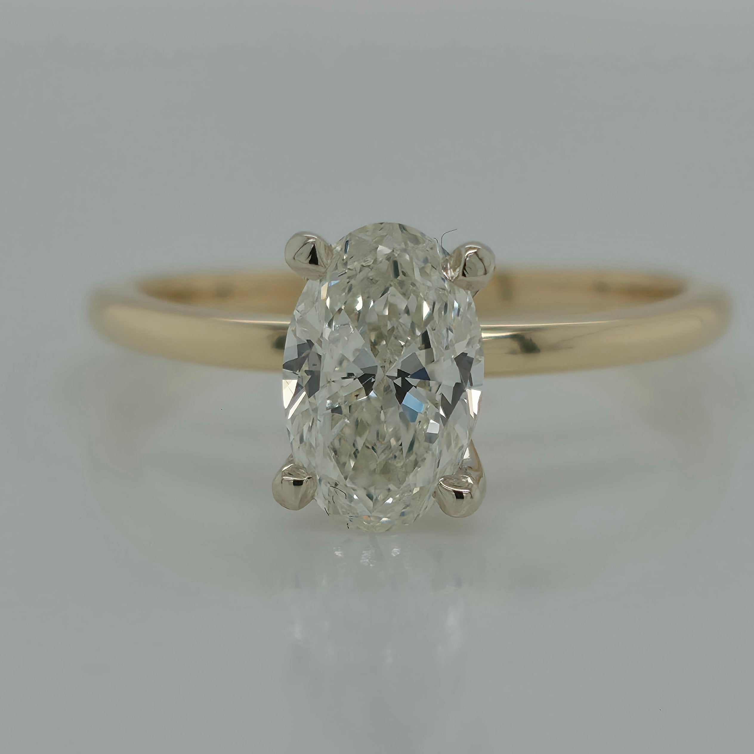 1.20ct Oval Shaped Solitaire Diamond Engagement Ring