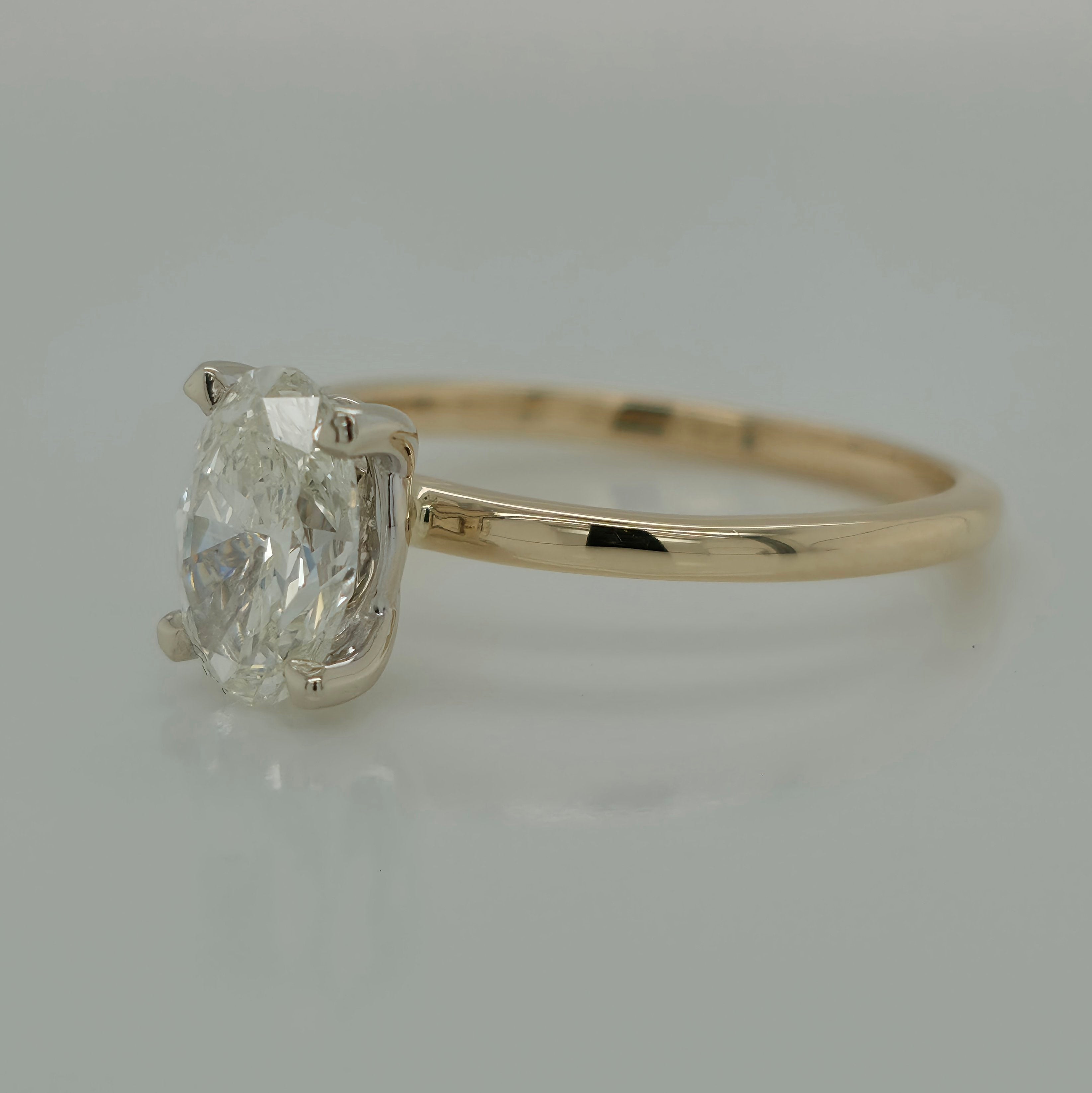 1.20ct Oval Shaped Solitaire Diamond Engagement Ring