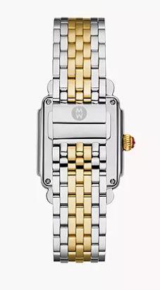 Michele Limited Edition Deco Madison Mid Two-Tone 18K Gold-Plated Diamond Watch Ref# MWW06G000047