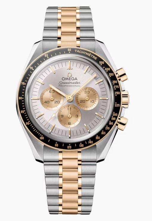 Omega Speedmaster Moonwatch Professional Two Tone 18k Moonshine Gold Ref# 31020425002001
