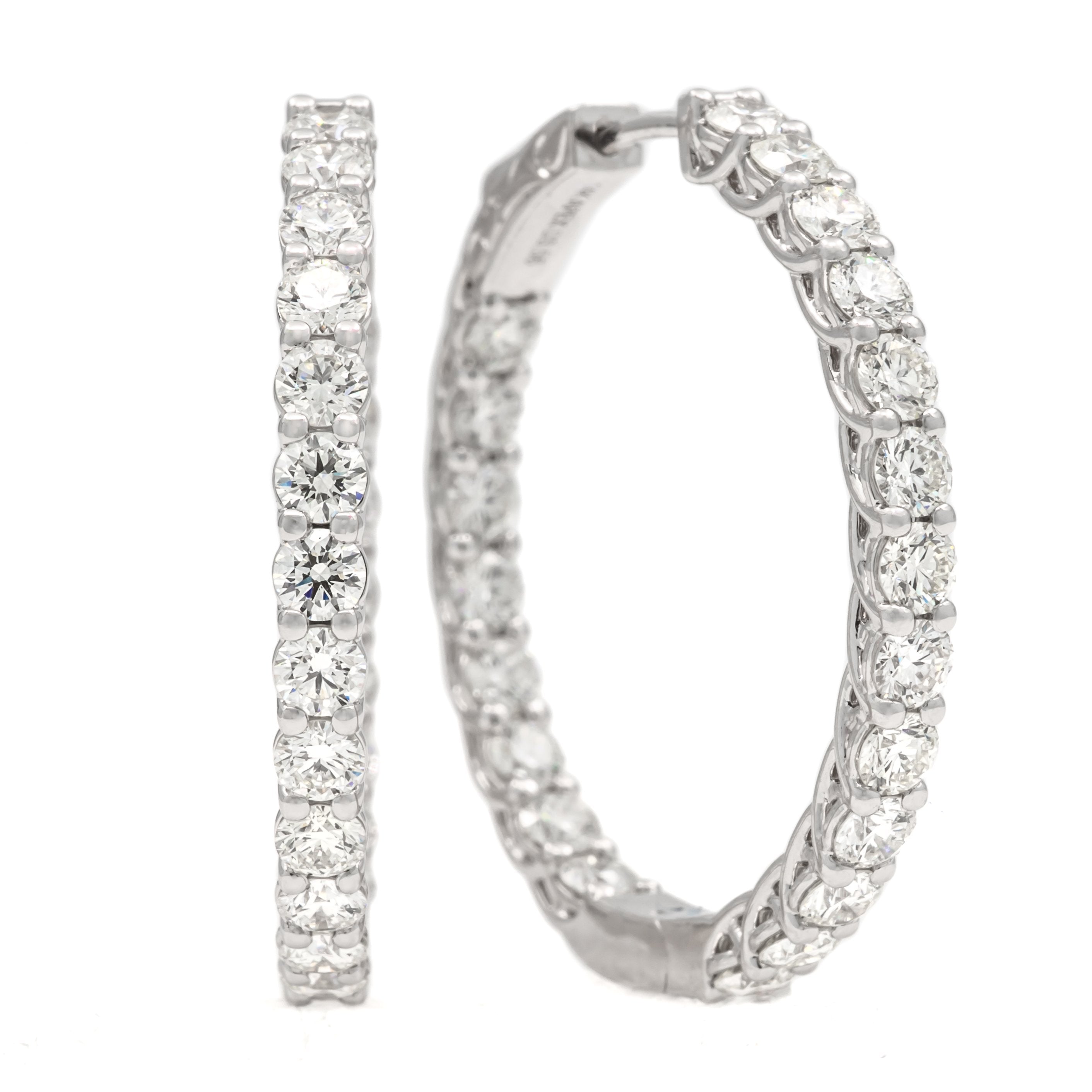 Diamond Hoop Earrings
