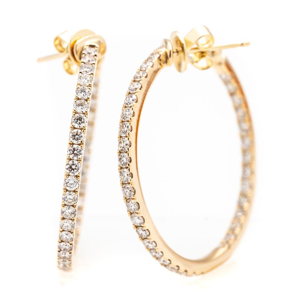 Diamond Hoop Earrings