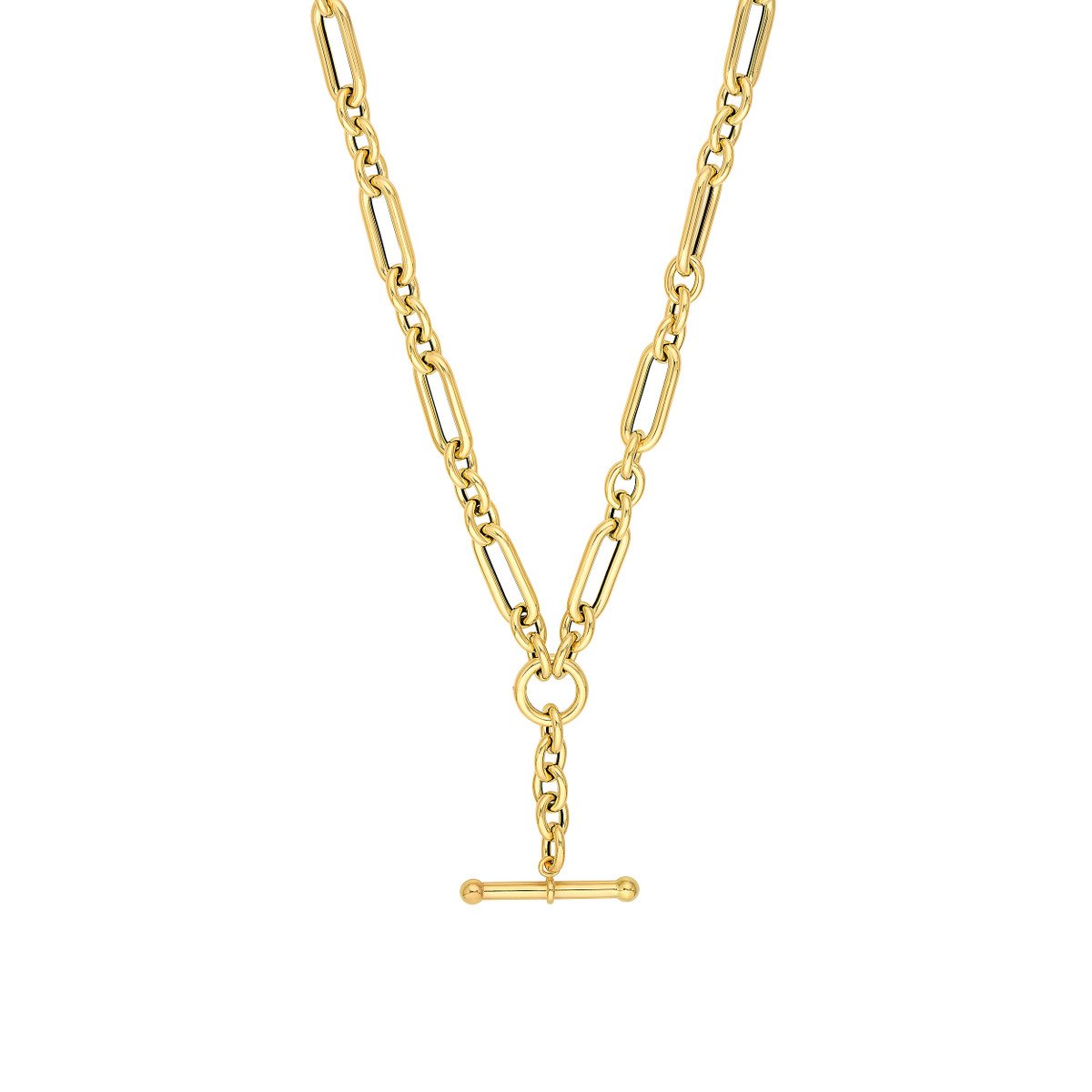 Mixed Link Gold Necklace
