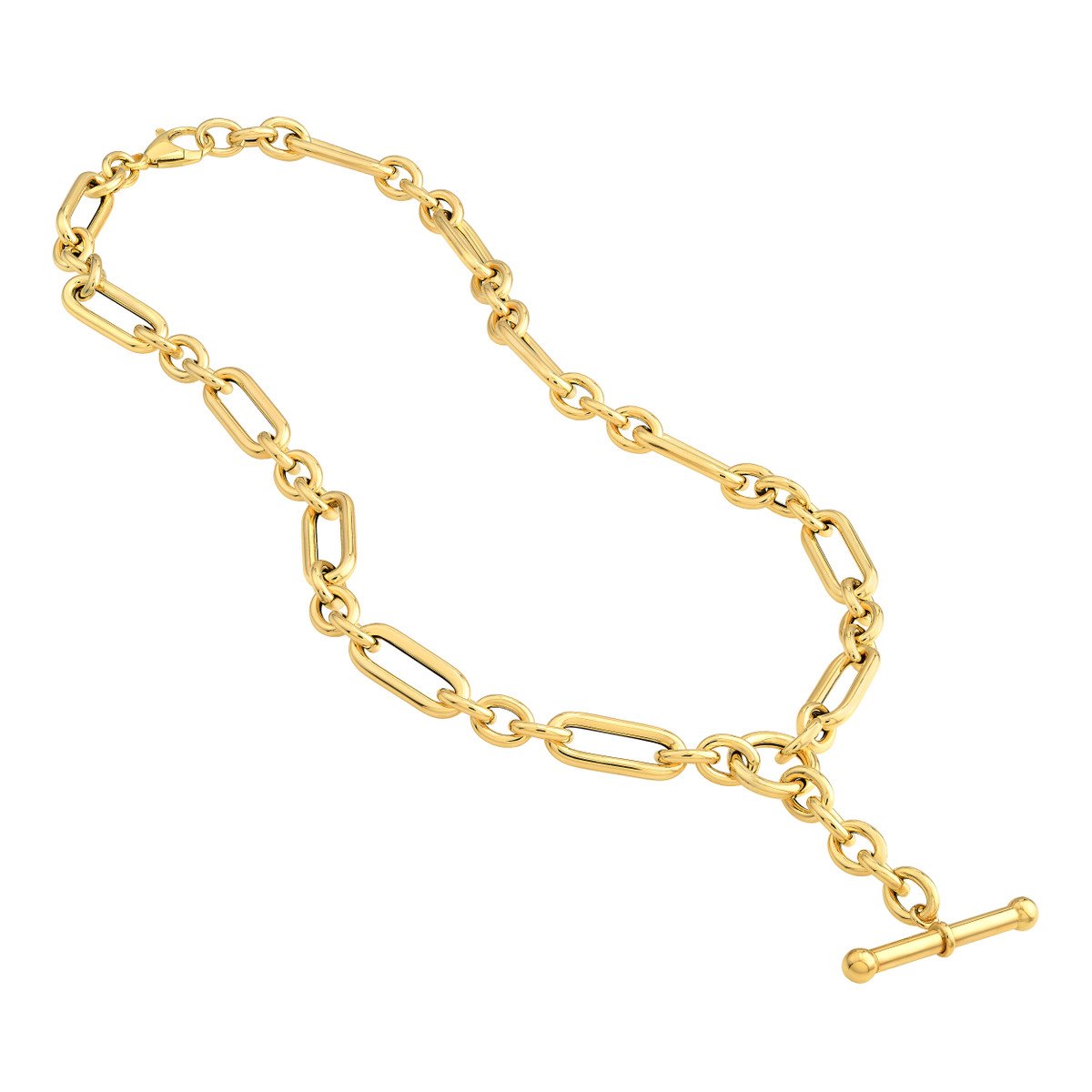 Mixed Link Gold Necklace
