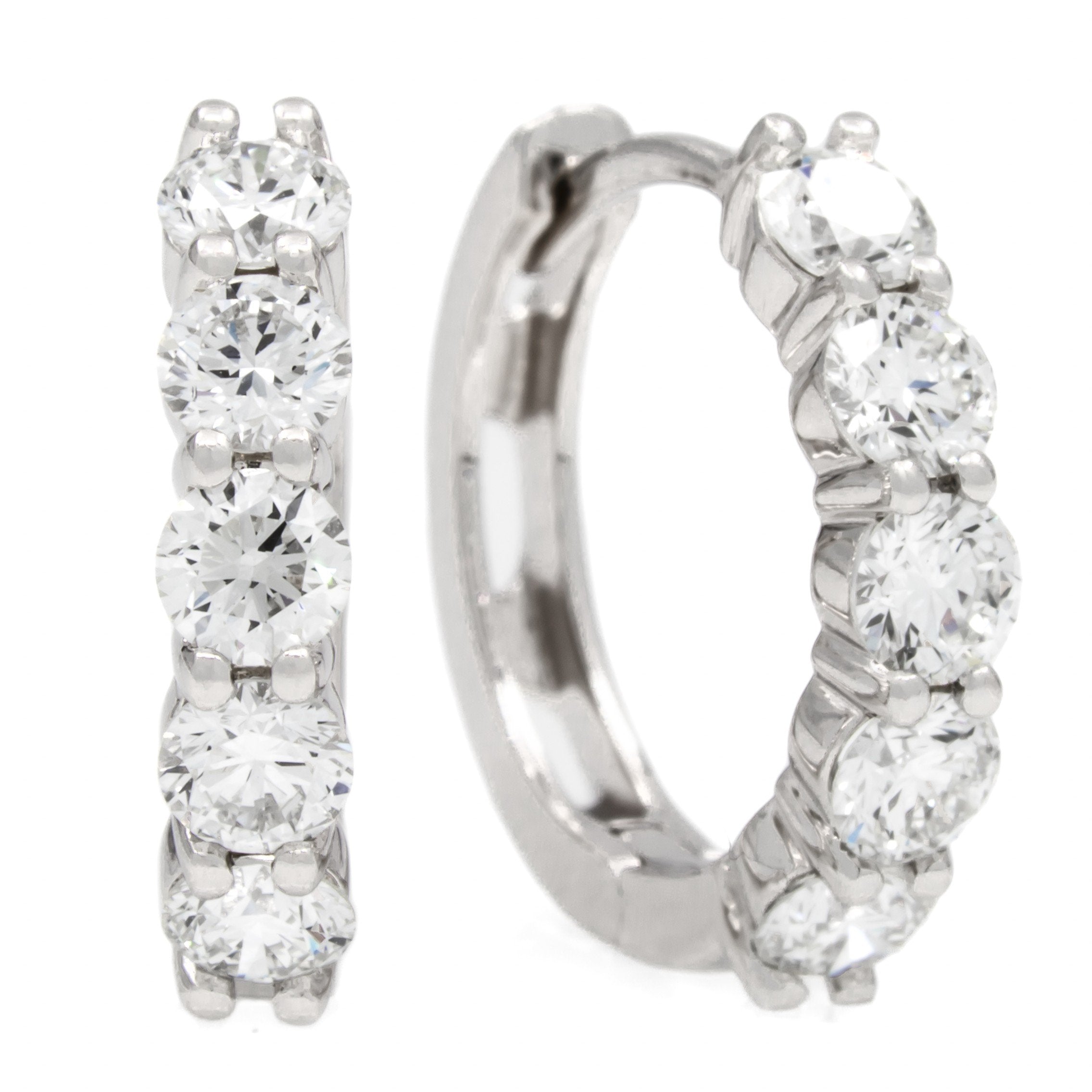 Diamond Huggie Earrings