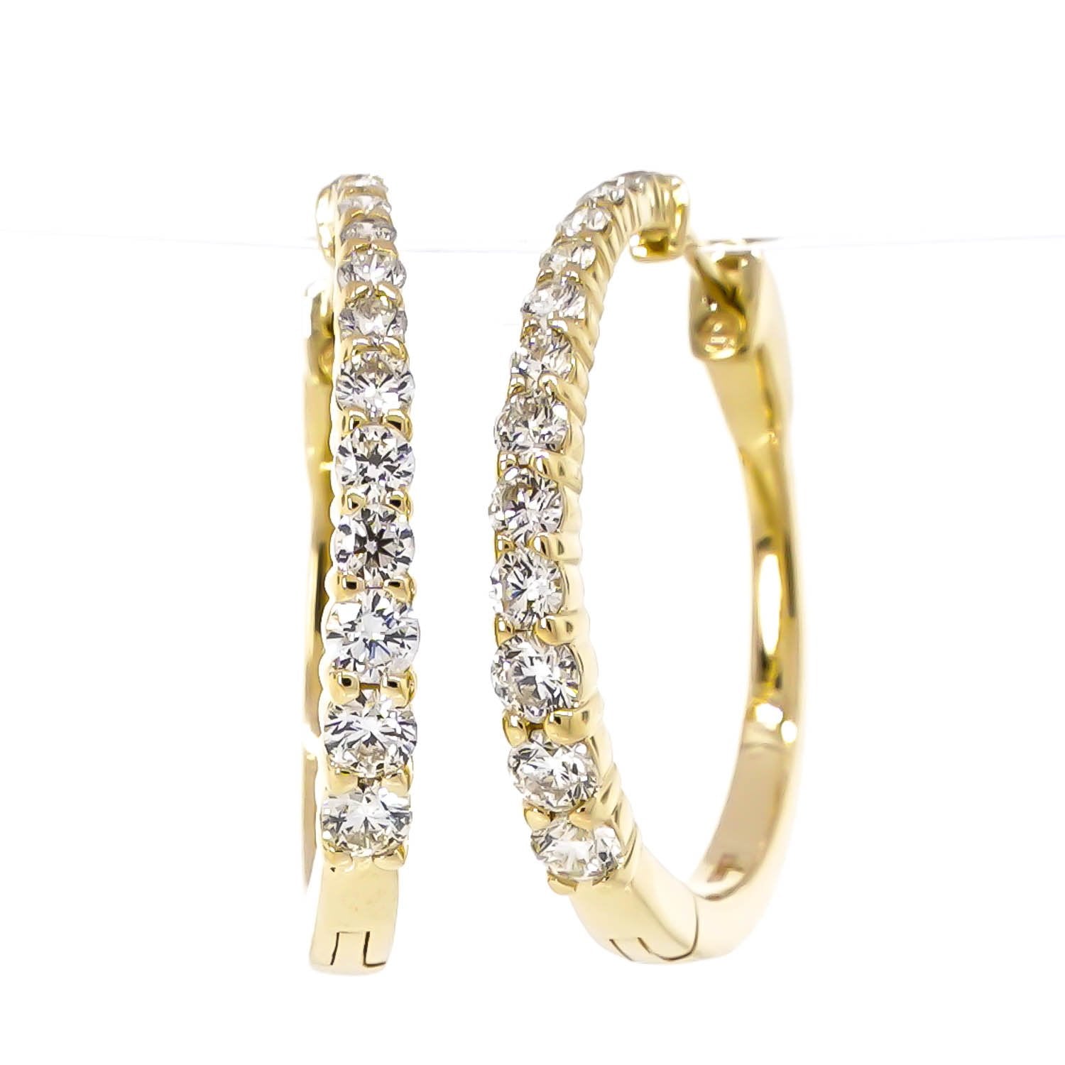 Diamond Hoop Earrings