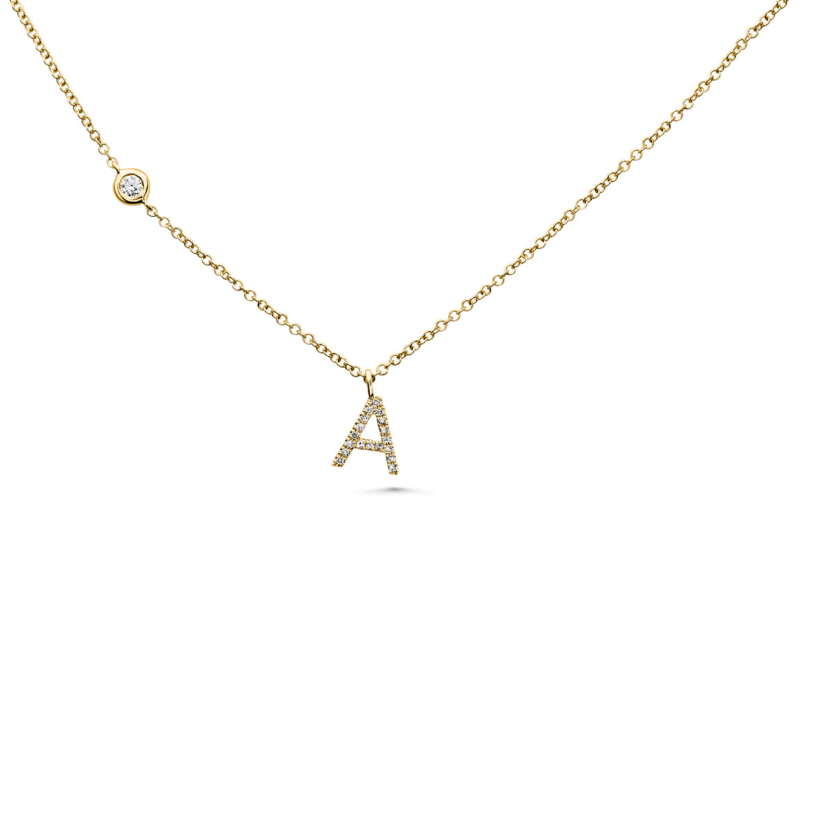 Diamond Initial Necklace