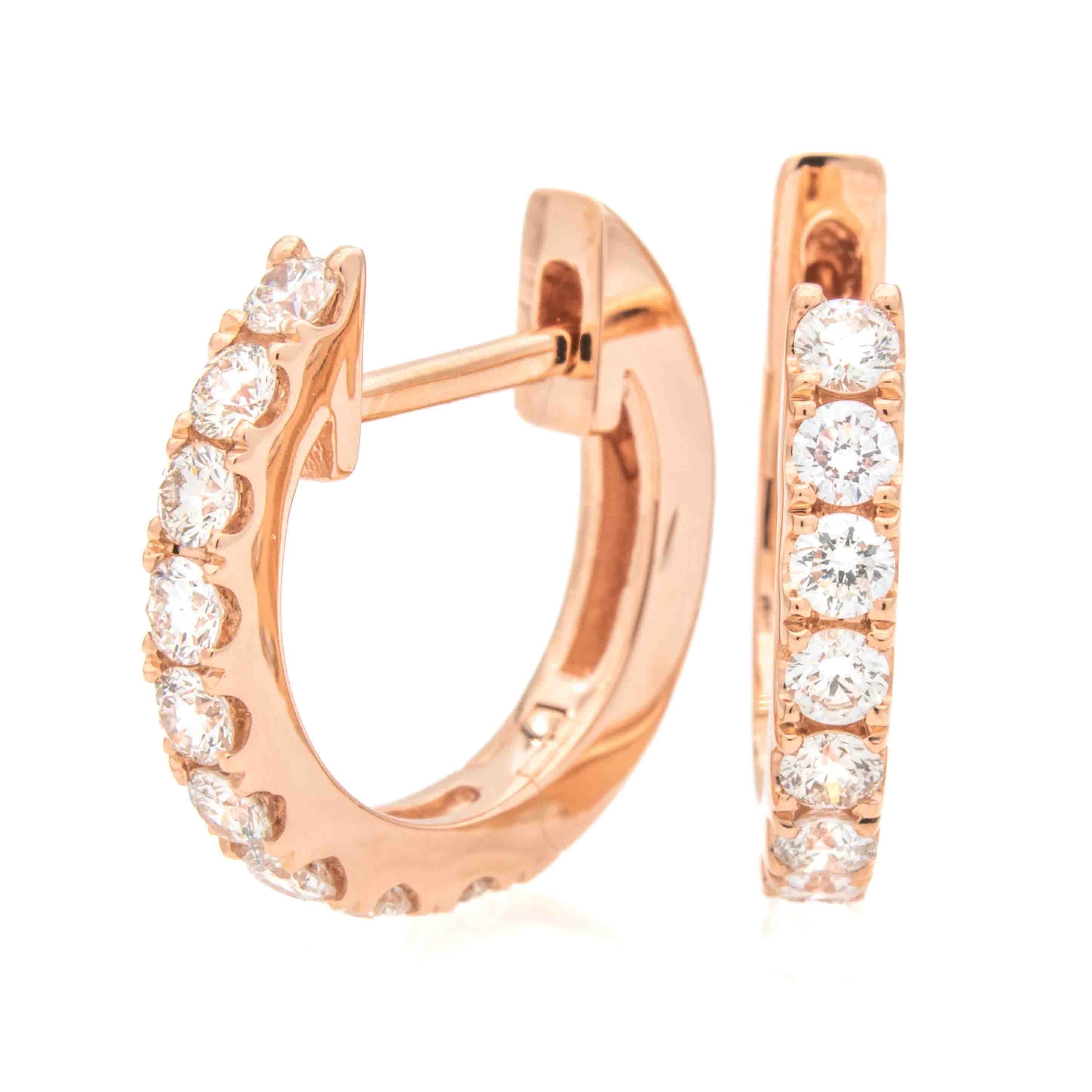 Diamond Huggie Earrings
