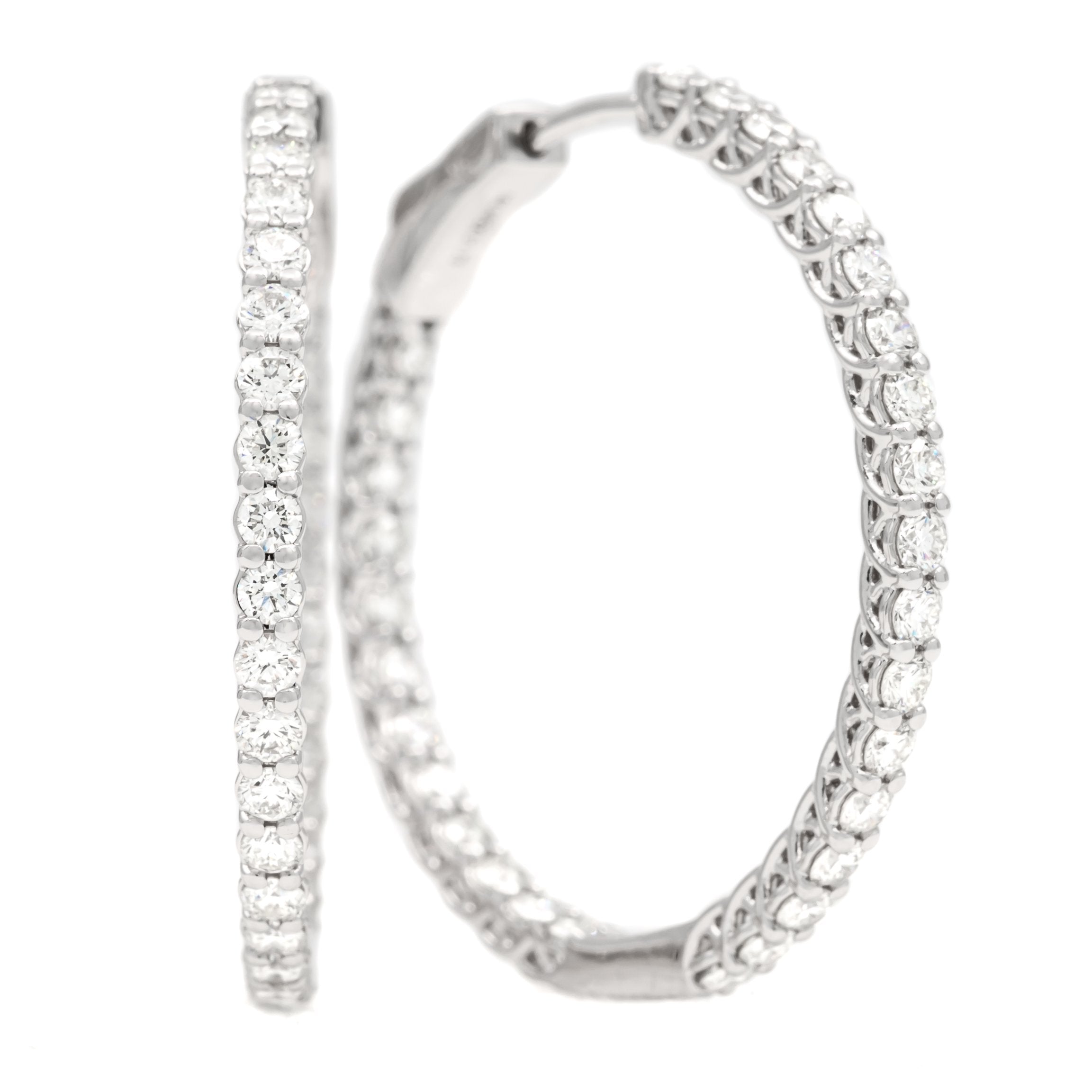 Diamond Hoop Earrings