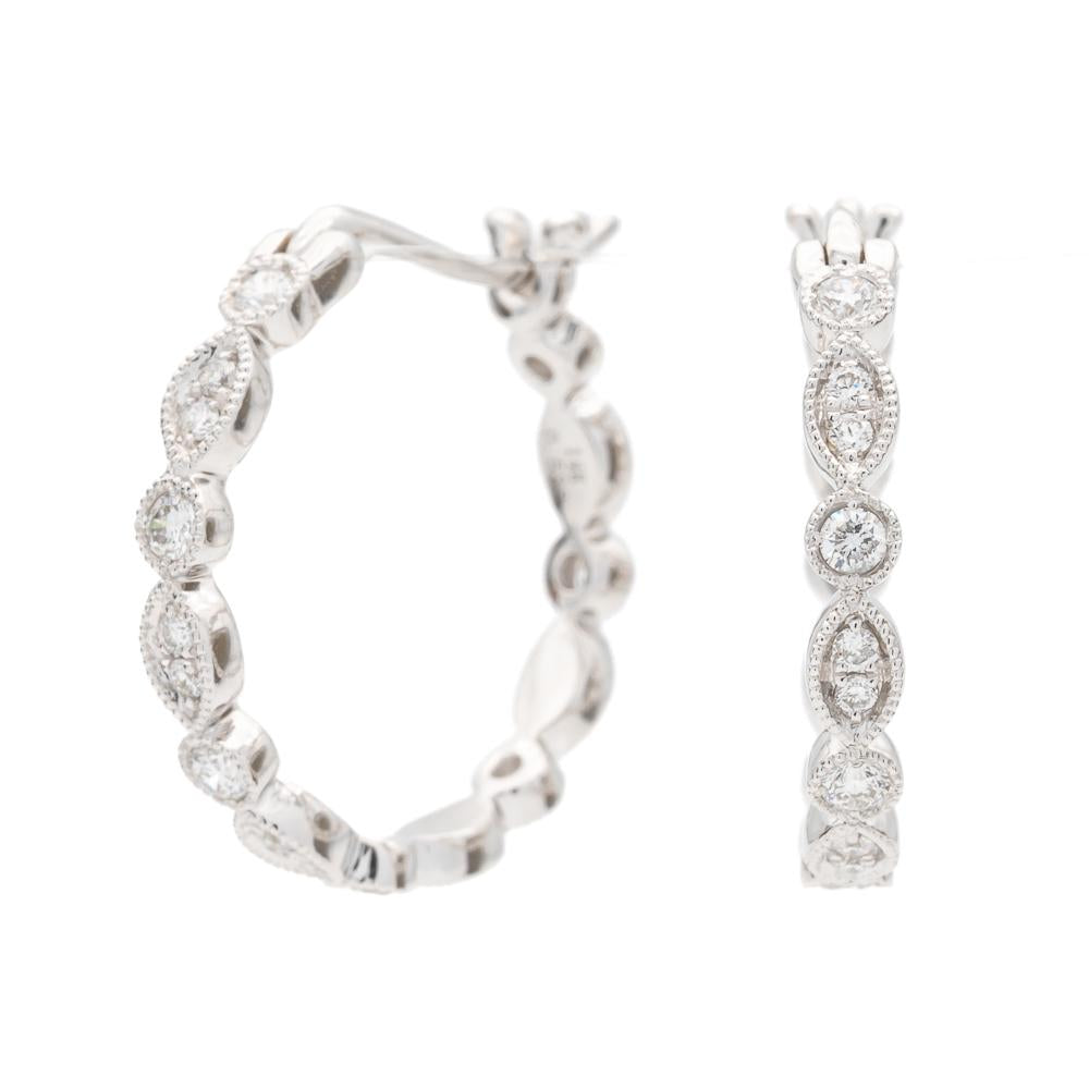 Diamond Hoop Earrings