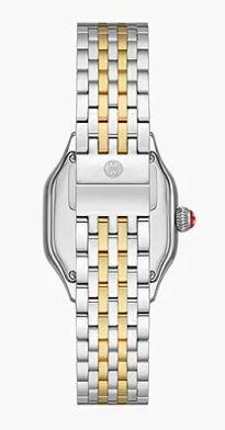 Michele Meggie Two-Tone 18k Gold-Plated Diamond Dial Watch Ref# mww33b000009