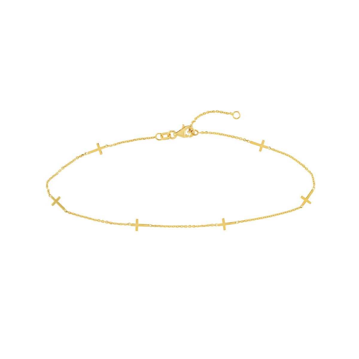 Gold Cross Anklet