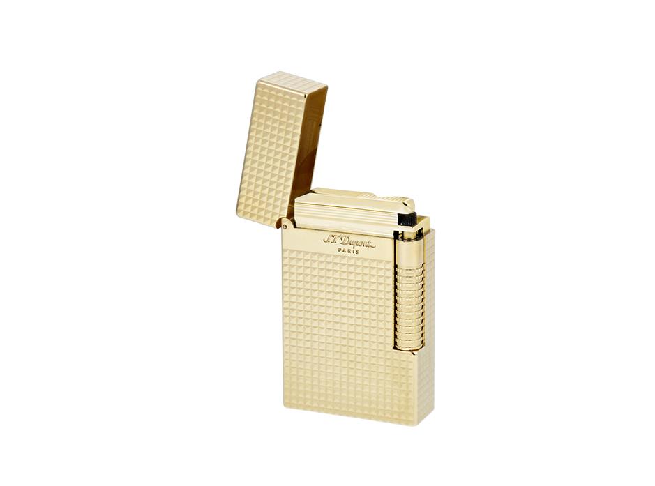 S.T. Dupont Le Grand Dupont Yellow Gold Diamond Head Lighter - Perfect Ping