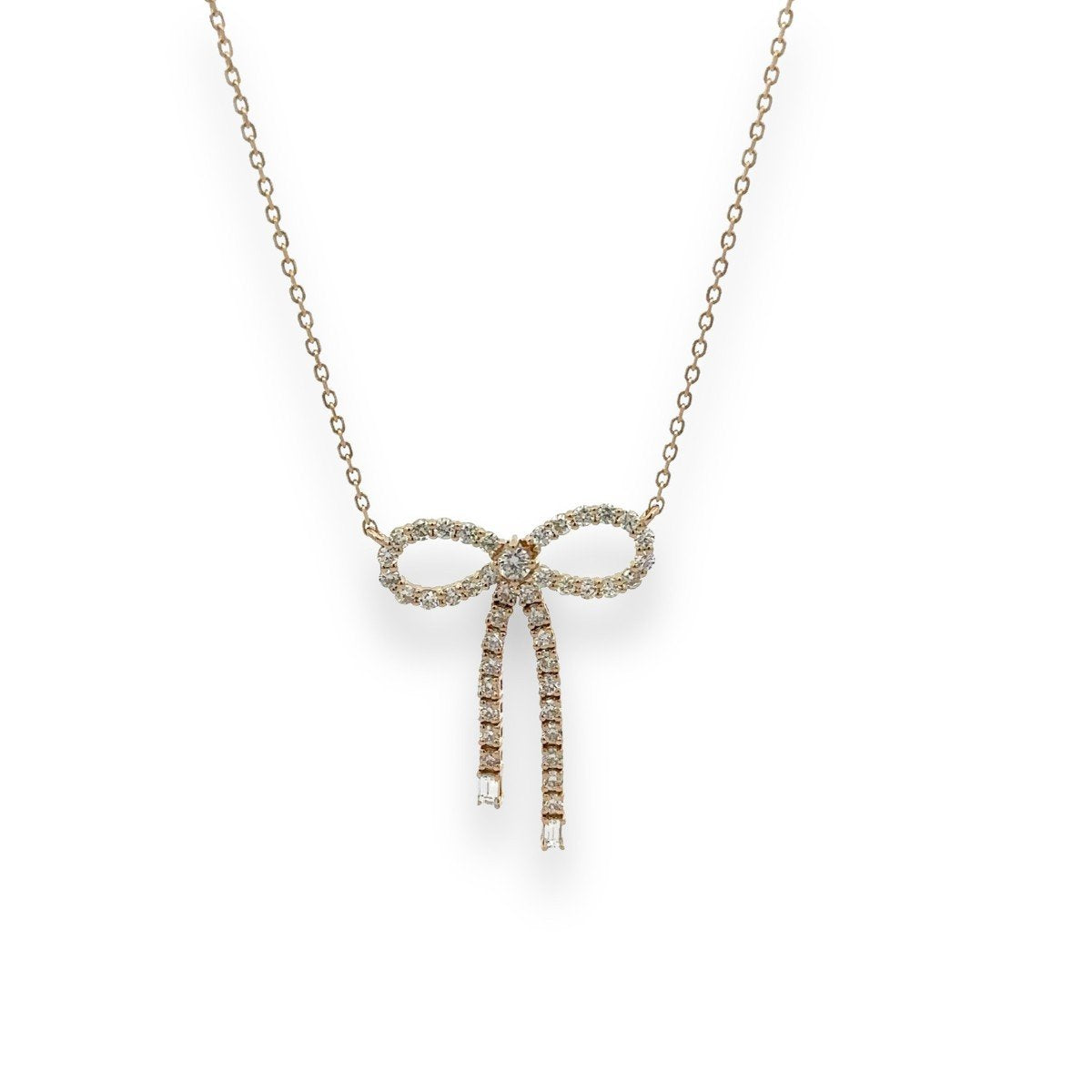 Diamond Bow Necklace