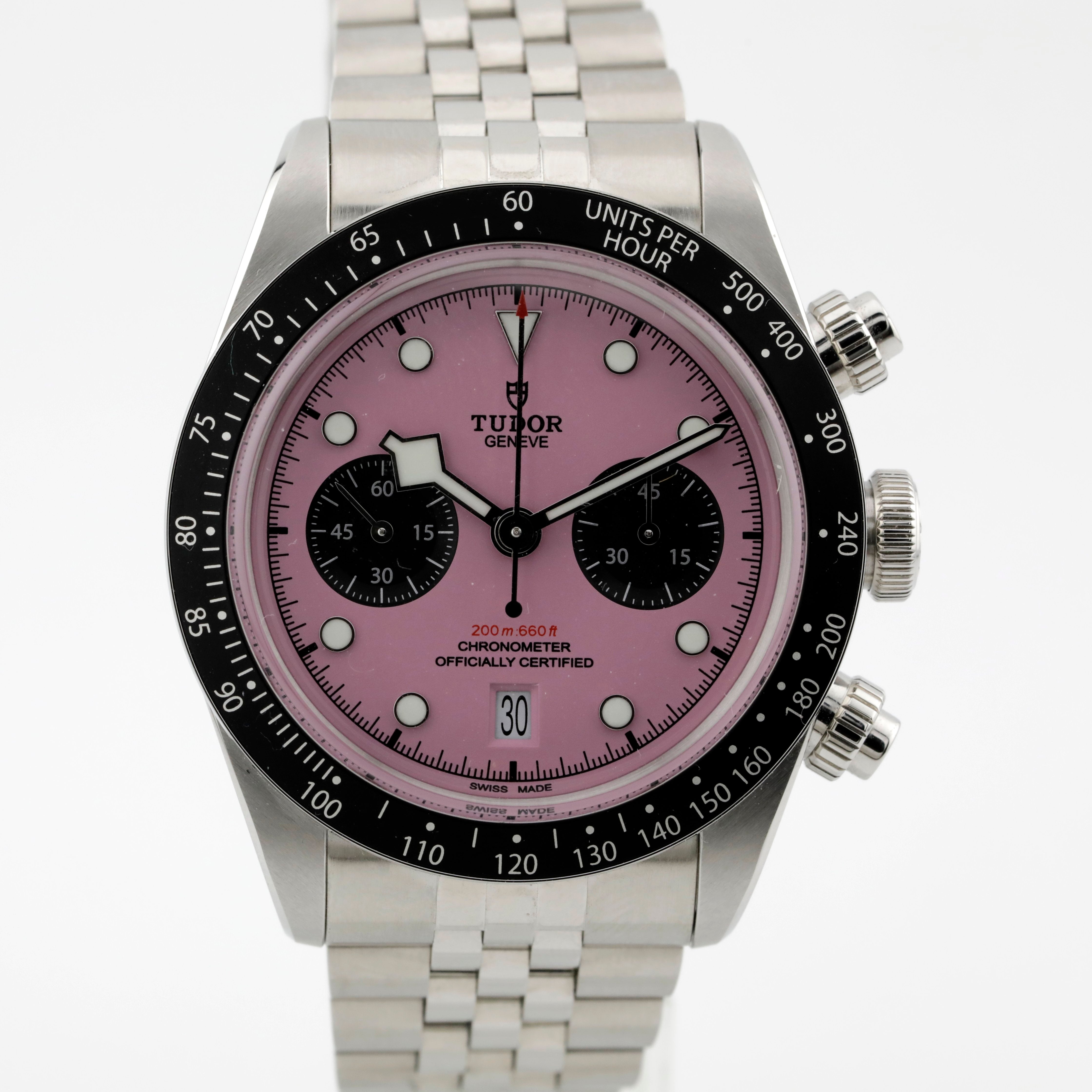 Pre Owned Tudor Black Bay Chrono Pink Ref# 79360N
