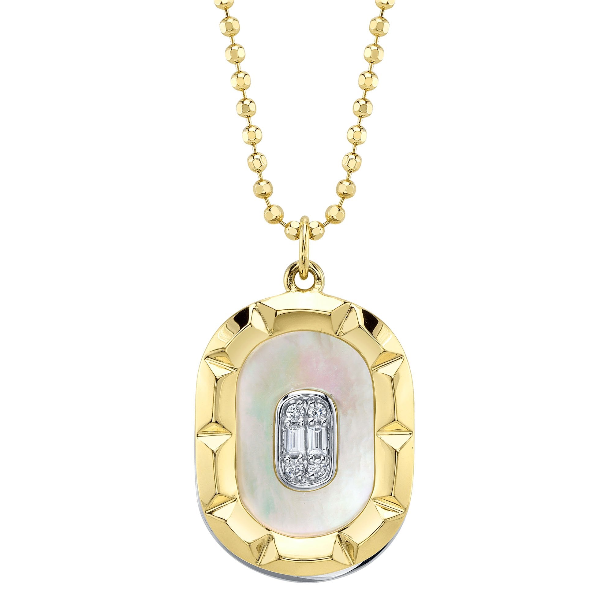Shy Creation Diamond and Mother of Pearl Pendant