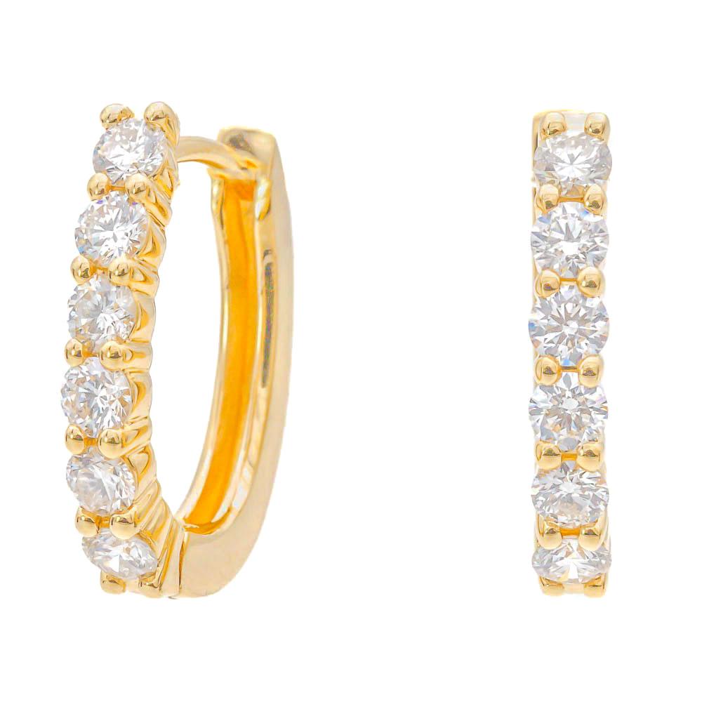 Diamond Huggie Earrings