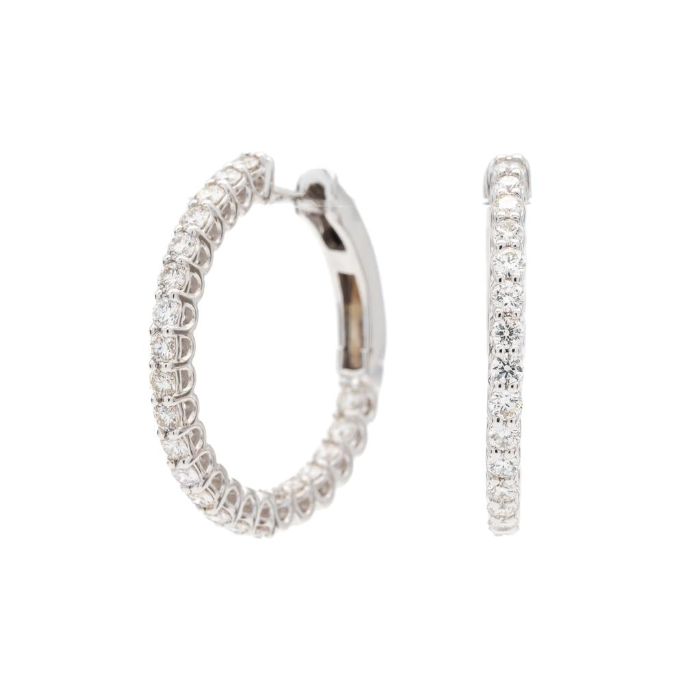 Diamond Hoop Earrings