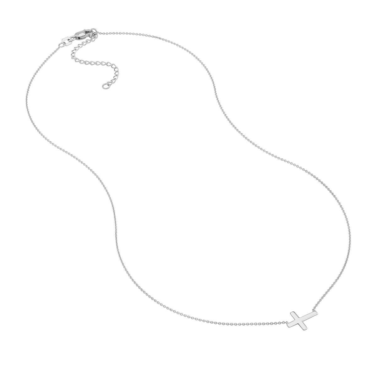 Sideways Cross Necklace